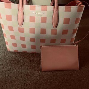 Pink Checkered Kate Spade Purse